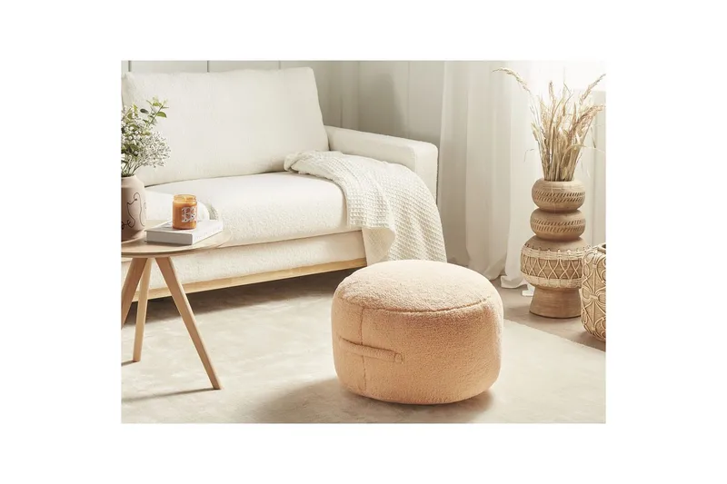 Sittpuff Adlana Orange - Orange - Möbler - Stolar & fåtöljer - Pall & puff - Sittpuff