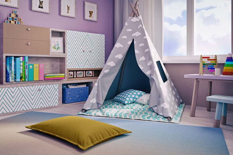 Anjara Sittpuff 40 cm - Marinblå - Möbler - Stolar & fåtöljer - Pall & puff - Sittpuff