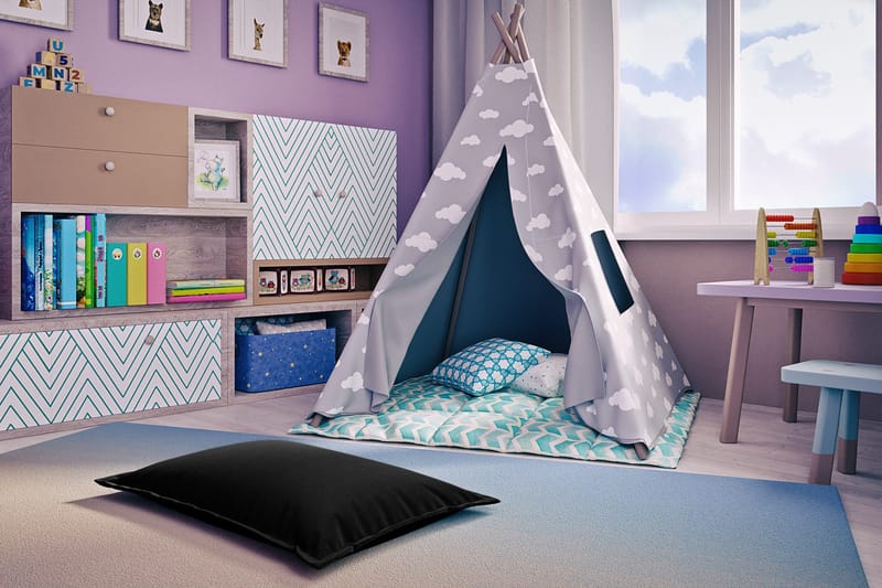 Anjara Sittpuff 40 cm - Svart - Möbler - Stolar & fåtöljer - Pall & puff - Sittpuff