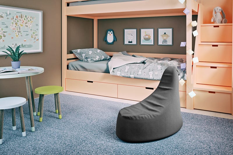 Ankala Sittpuff 90 cm - Mörkgrå - Möbler - Stolar & fåtöljer - Pall & puff - Sittpuff