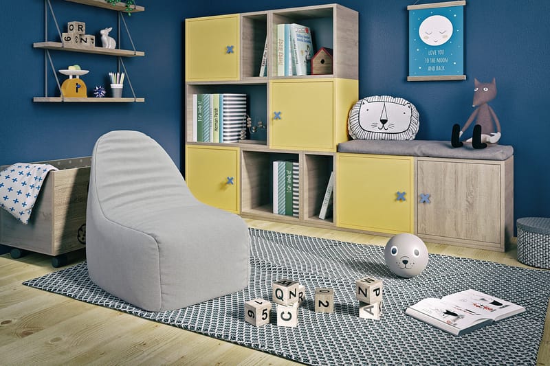 Asaka Sittpuff 80 cm - Grå - Möbler - Stolar & fåtöljer - Pall & puff - Sittpuff