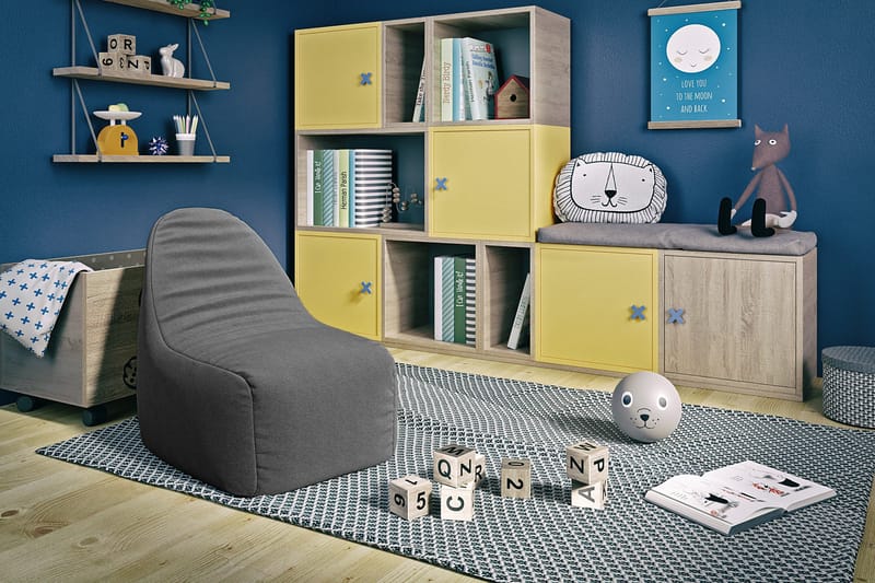 Asaka Sittpuff 80 cm - Mörkgrå - Möbler - Stolar & fåtöljer - Pall & puff - Sittpuff