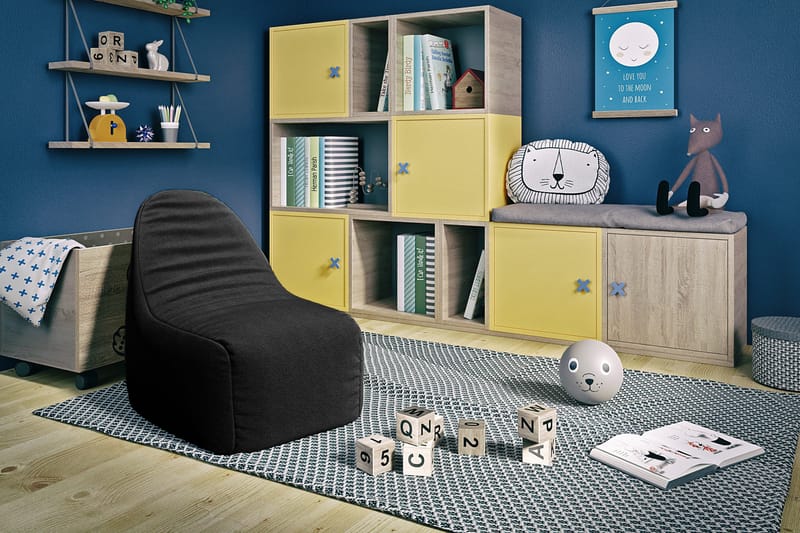 Asaka Sittpuff 80 cm - Svart - Möbler - Stolar & fåtöljer - Pall & puff - Sittpuff