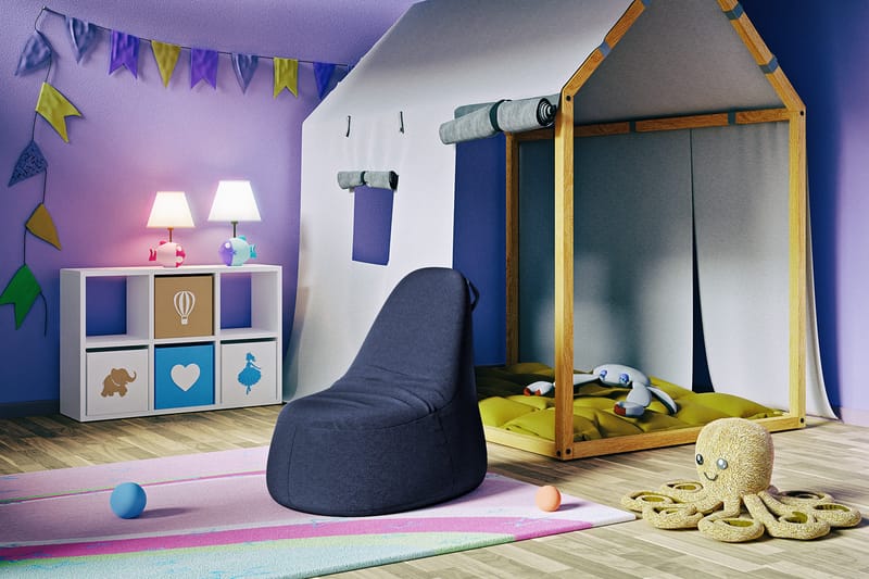 Asako Sittpuff 83 cm - Marinblå - Möbler - Stolar & fåtöljer - Pall & puff - Sittpuff