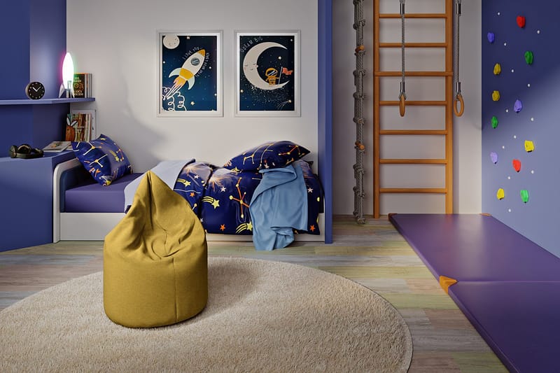 Asana Sittpuff 70 cm - Gul - Möbler - Stolar & fåtöljer - Pall & puff - Sittpuff