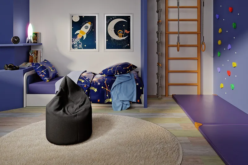 Asana Sittpuff 70 cm - Svart - Möbler - Stolar & fåtöljer - Pall & puff - Sittpuff