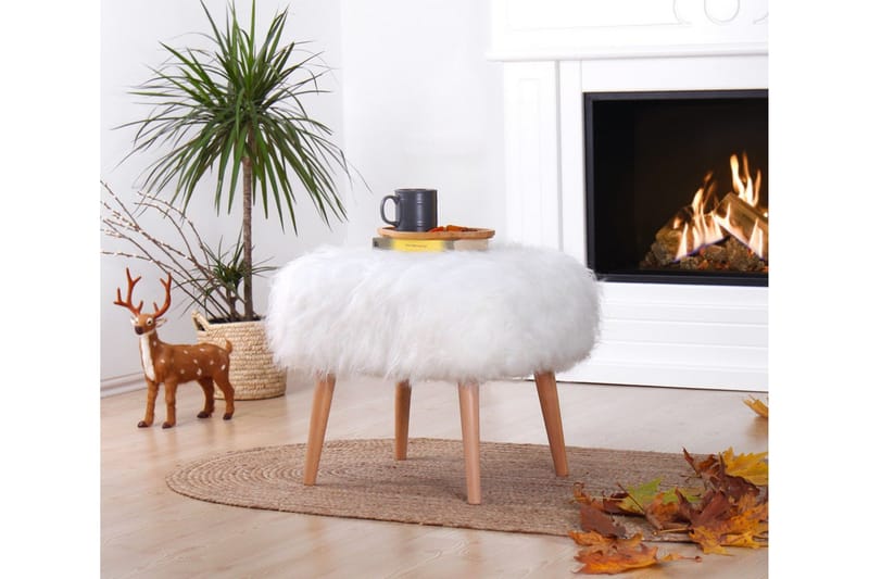 Baddeck Sittpuff 50 cm - Vit - Möbler - Stolar & fåtöljer - Pall & puff - Sittpuff