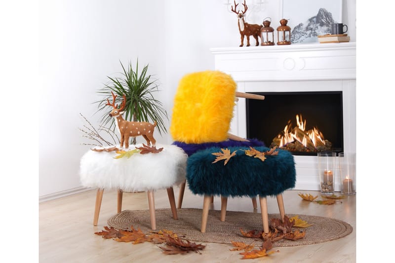 Baddeck Sittpuff 50 cm - Vit - Möbler - Stolar & fåtöljer - Pall & puff - Sittpuff