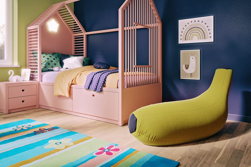 Bajinder Sittpuff 68 cm - Gul|Svart - Möbler - Stolar & fåtöljer - Pall & puff - Sittpuff