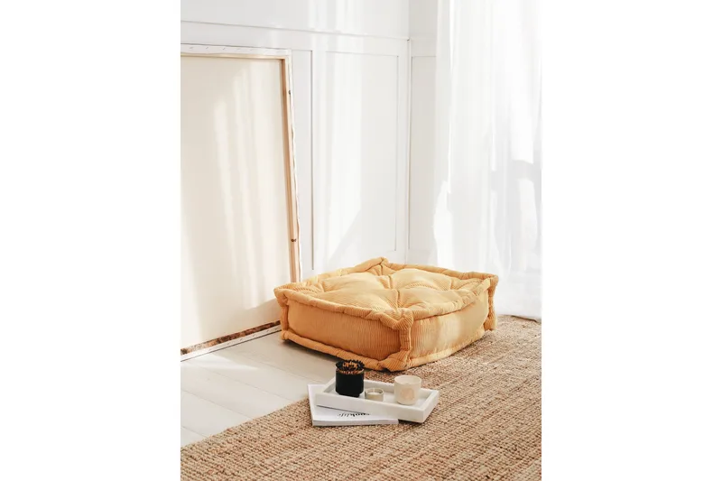 Biskuvi Sittpuff 55 cm - Gul - Möbler - Stolar & fåtöljer - Pall & puff - Sittpuff