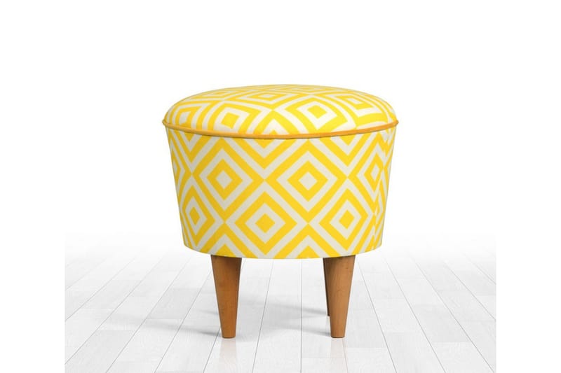 Bordentown Sittpuff 42 cm - Gul - Möbler - Stolar & fåtöljer - Pall & puff - Sittpuff