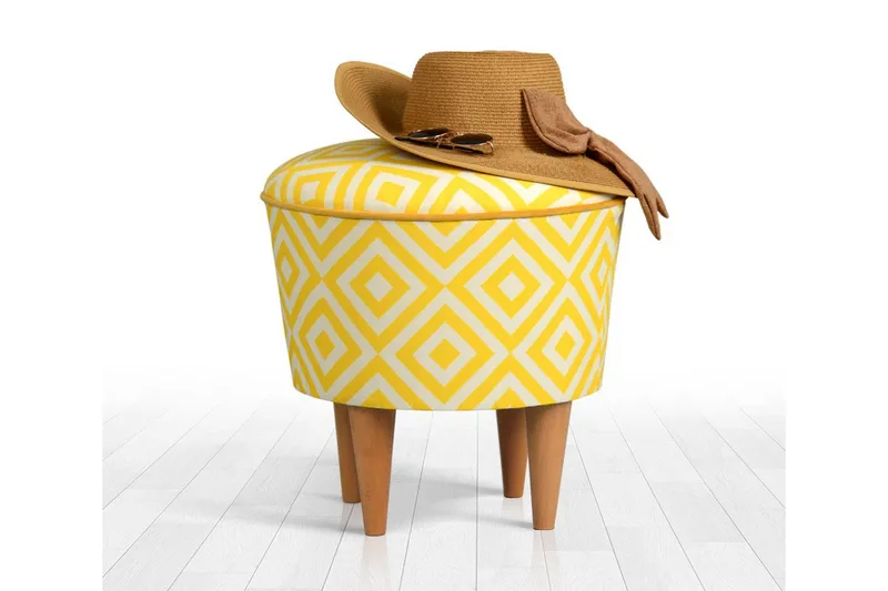 Bordentown Sittpuff 42 cm, Gul