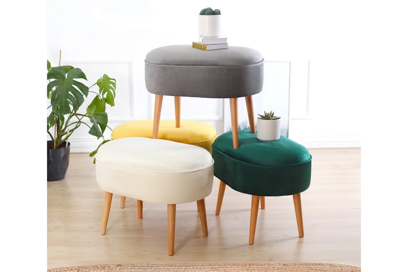 Bowie Sittpuff 63 cm - Gul - Möbler - Stolar & fåtöljer - Pall & puff - Sittpuff
