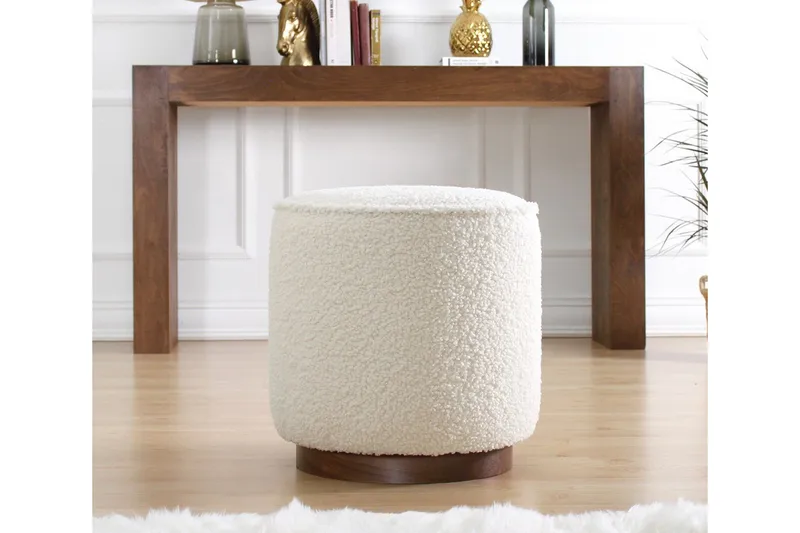 Braintree Sittpuff 42 cm - Vit - Möbler - Stolar & fåtöljer - Pall & puff - Sittpuff