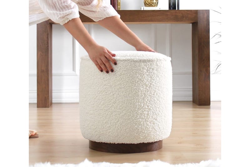 Braintree Sittpuff 42 cm - Vit - Möbler - Stolar & fåtöljer - Pall & puff - Sittpuff