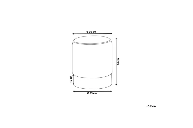 Sittpuff Brigitte Grå/Silver - Grå/Silver - Möbler - Stolar & fåtöljer - Pall & puff - Sittpuff