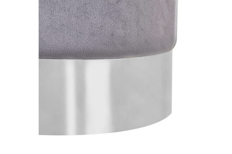 Sittpuff Brigitte Grå/Silver - Grå/Silver - Möbler - Stolar & fåtöljer - Pall & puff - Sittpuff