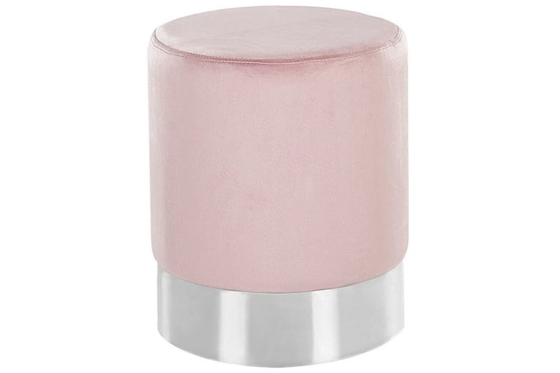Sittpuff Brigitte Rosa/Silver - Rosa/Silver - Möbler - Stolar & fåtöljer - Pall & puff - Sittpuff