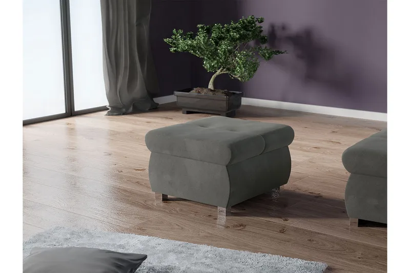 Cerys Sittpuff Grå - Möbler - Stolar & fåtöljer - Pall & puff - Sittpuff