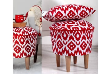 Charlottetown Sittpuff 42 cm - Röd - Möbler - Stolar & fåtöljer - Pall & puff - Sittpuff