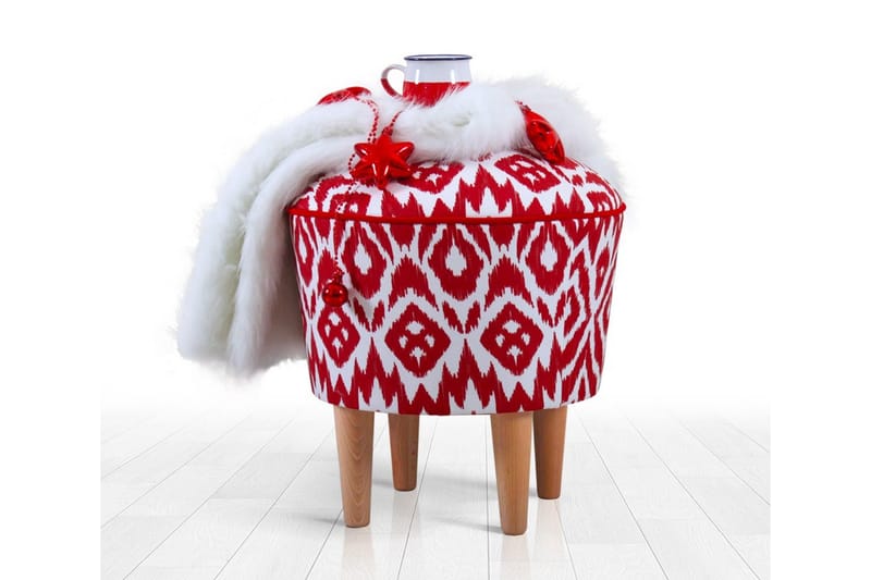 Charlottetown Sittpuff 42 cm - Röd - Möbler - Stolar & fåtöljer - Pall & puff - Sittpuff