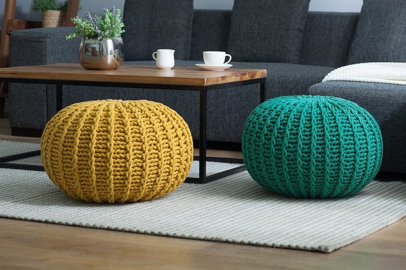 Conrad Ii Sittpuff 50 cm - Grön - Möbler - Stolar & fåtöljer - Pall & puff - Sittpuff