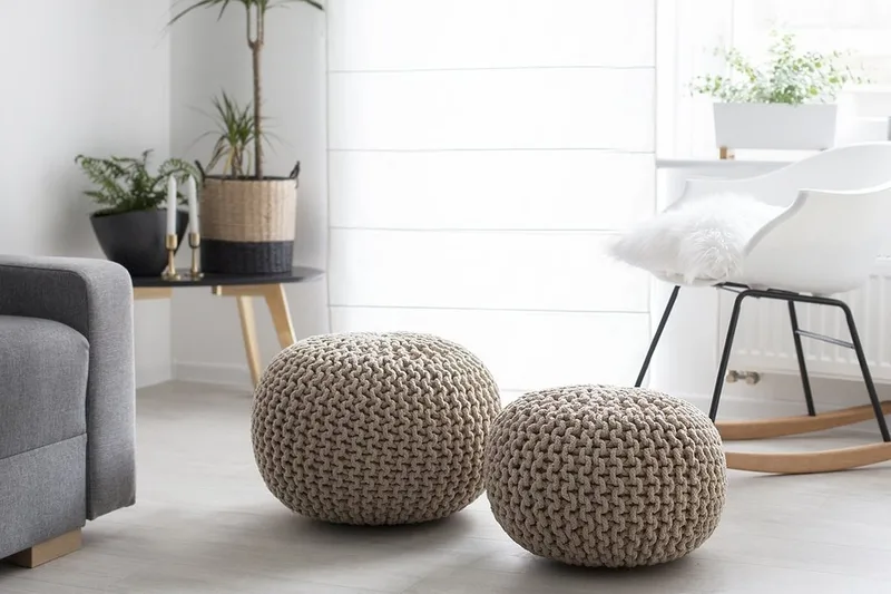 Conrad Sittpuff 40 cm - Beige - Möbler - Stolar & fåtöljer - Pall & puff - Sittpuff