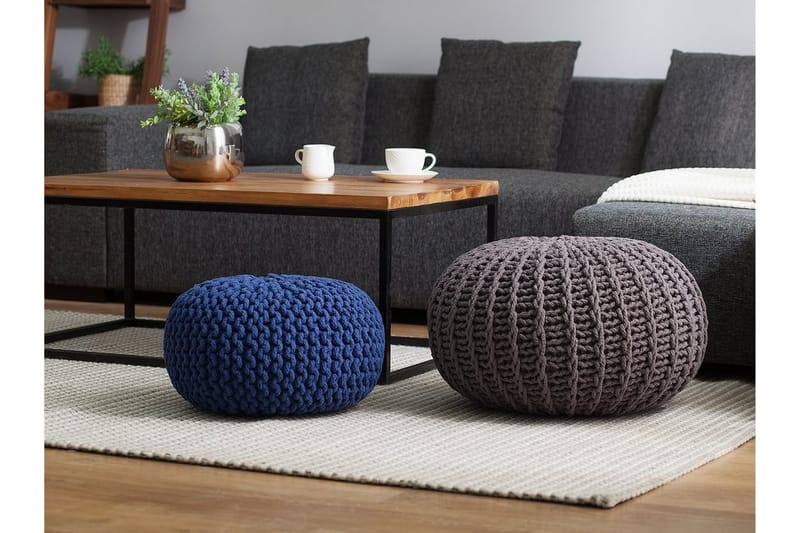 Conrad Sittpuff 40 cm - Blå - Möbler - Stolar & fåtöljer - Pall & puff - Sittpuff