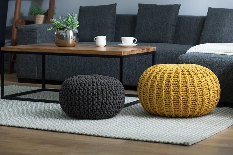 Conrad Sittpuff 40 cm - Grå - Möbler - Stolar & fåtöljer - Pall & puff - Sittpuff