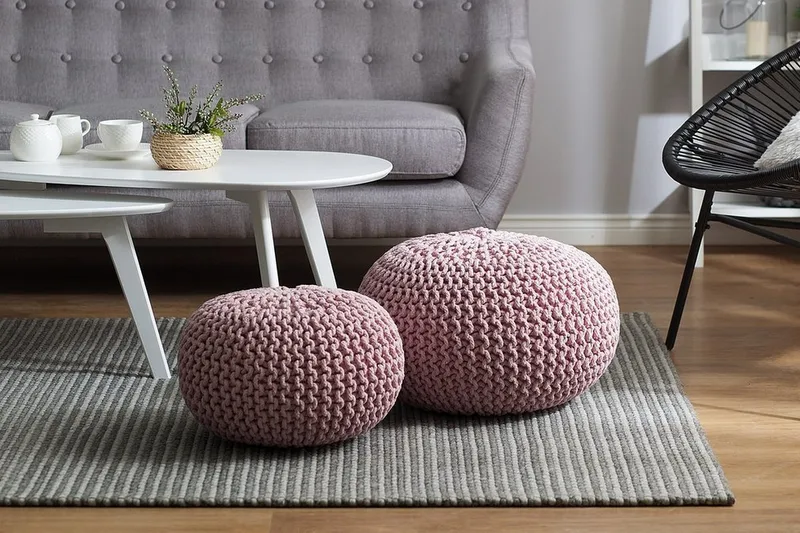 Conrad Sittpuff 40 cm - Rosa - Möbler - Stolar & fåtöljer - Pall & puff - Sittpuff