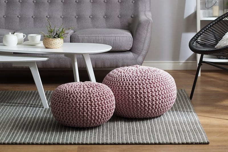 Conrad Sittpuff 40 cm - Rosa - Möbler - Stolar & fåtöljer - Pall & puff - Sittpuff