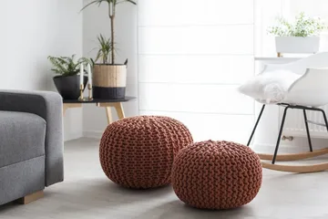 Conrad Sittpuff 50 cm - Brun - Möbler - Stolar & fåtöljer - Pall & puff - Sittpuff