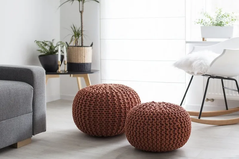 Conrad Sittpuff 50 cm - Brun - Möbler - Stolar & fåtöljer - Pall & puff - Sittpuff