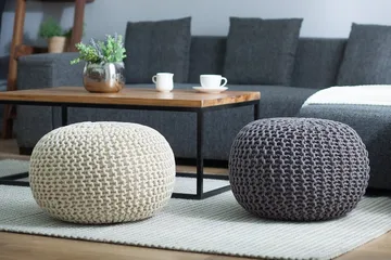 Conrad Sittpuff 50 cm - Grå - Möbler - Stolar & fåtöljer - Pall & puff - Sittpuff