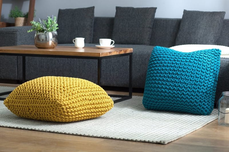 Conrad Sittpuff 50 cm - Gul - Möbler - Stolar & fåtöljer - Pall & puff - Sittpuff