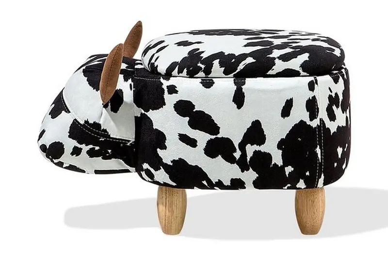 Cow Sittpuff 60 cm - Svart - Möbler - Stolar & fåtöljer - Pall & puff - Sittpuff