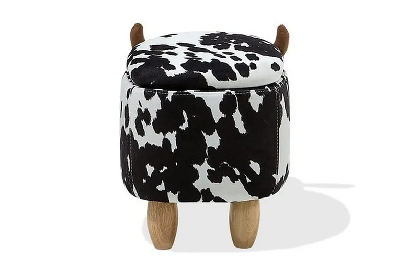 Cow Sittpuff 60 cm - Svart - Möbler - Stolar & fåtöljer - Pall & puff - Sittpuff