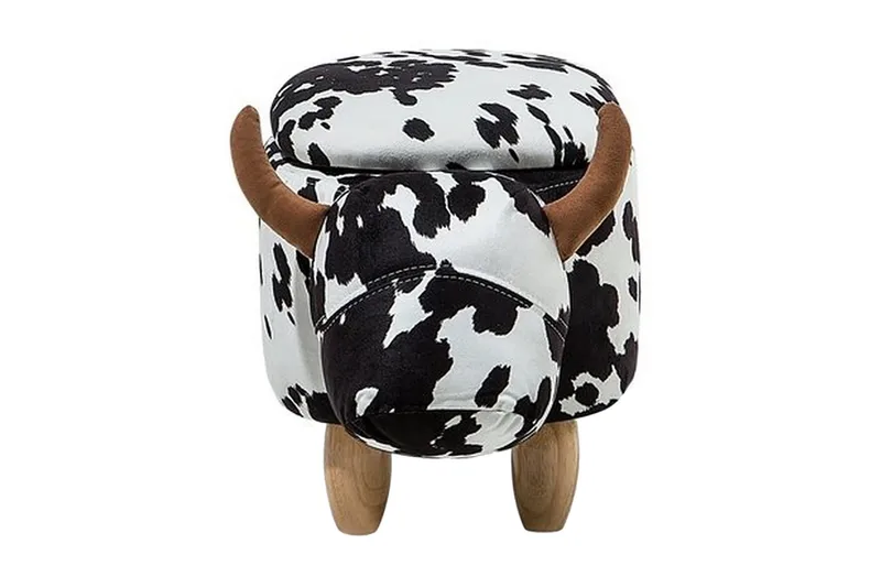 Cow Sittpuff 60 cm, Svart