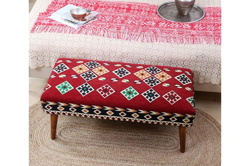 Crossett Sittpuff 91 cm - Röd - Möbler - Stolar & fåtöljer - Pall & puff - Sittpuff