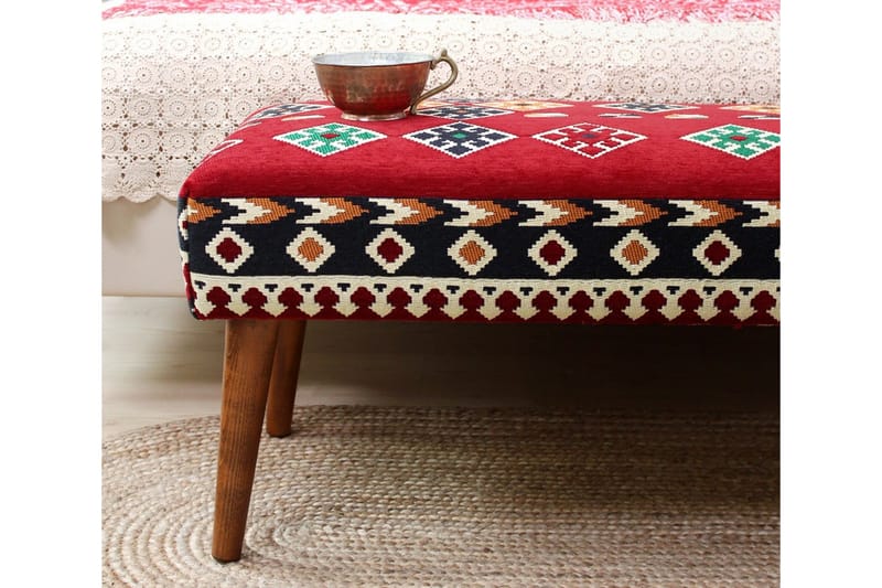 Crossett Sittpuff 91 cm - Röd - Möbler - Stolar & fåtöljer - Pall & puff - Sittpuff