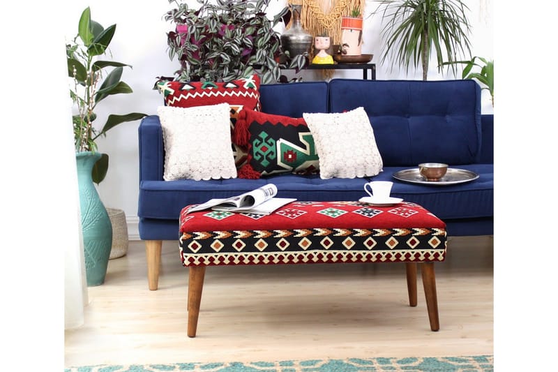 Crossett Sittpuff 91 cm - Röd - Möbler - Stolar & fåtöljer - Pall & puff - Sittpuff