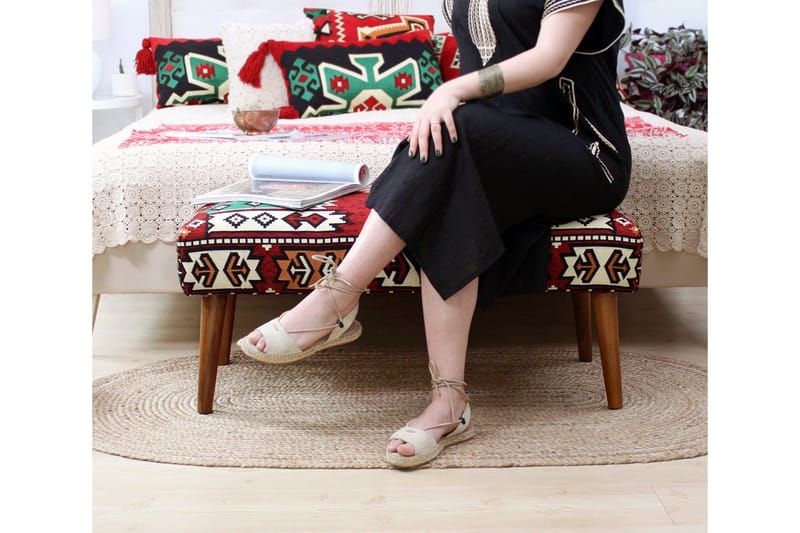 Crossett Sittpuff 91 cm - Röd/Grön - Möbler - Stolar & fåtöljer - Pall & puff - Sittpuff