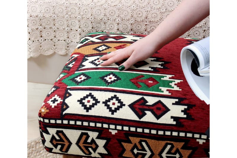 Crossett Sittpuff 91 cm - Röd/Grön - Möbler - Stolar & fåtöljer - Pall & puff - Sittpuff