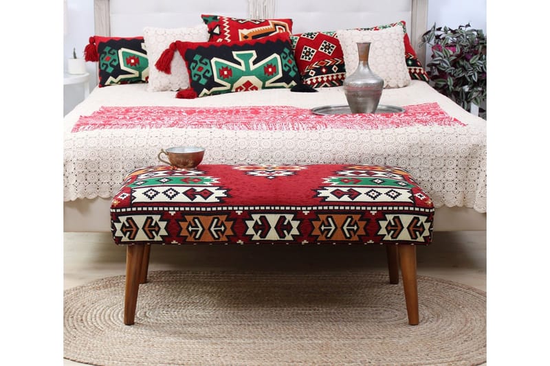 Crossett Sittpuff 91 cm - Röd/Grön - Möbler - Stolar & fåtöljer - Pall & puff - Sittpuff