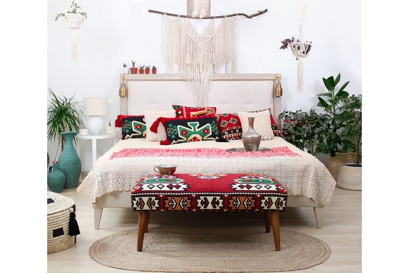 Crossett Sittpuff 91 cm - Röd/Grön - Möbler - Stolar & fåtöljer - Pall & puff - Sittpuff