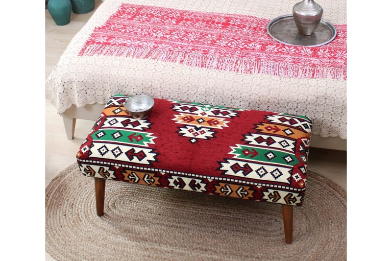 Crossett Sittpuff 91 cm - Röd/Grön - Möbler - Stolar & fåtöljer - Pall & puff - Sittpuff