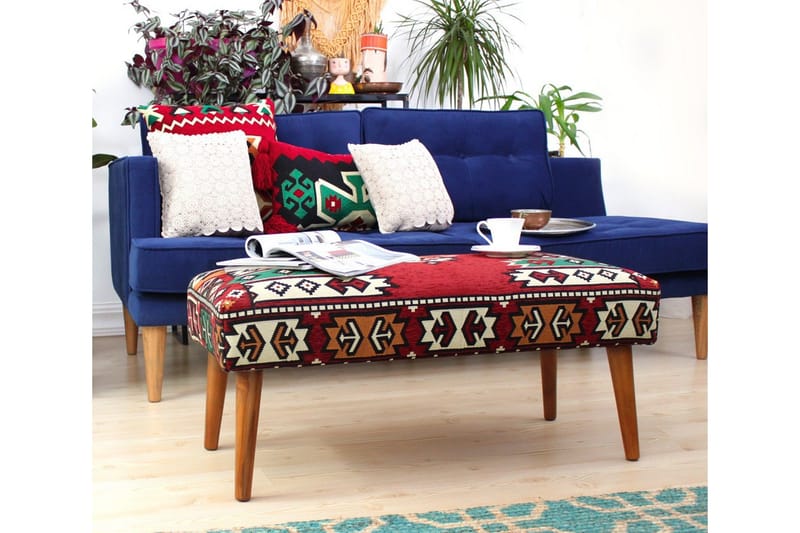 Crossett Sittpuff 91 cm - Röd/Grön - Möbler - Stolar & fåtöljer - Pall & puff - Sittpuff