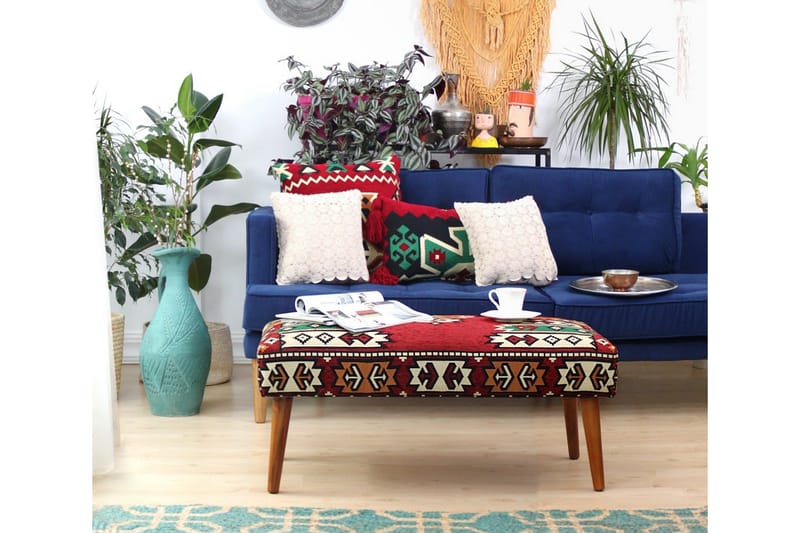 Crossett Sittpuff 91 cm - Röd/Grön - Möbler - Stolar & fåtöljer - Pall & puff - Sittpuff