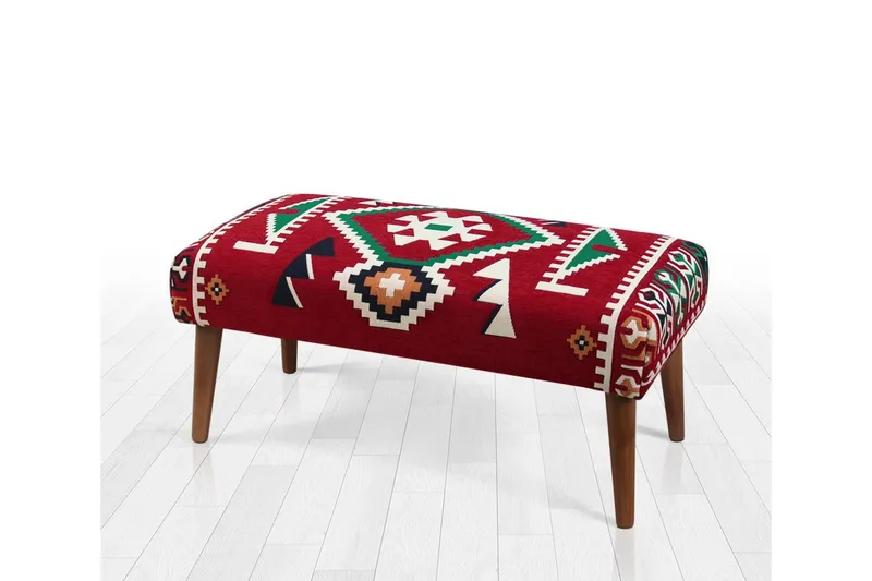 Crossett Sittpuff 91 cm, Röd/Vit