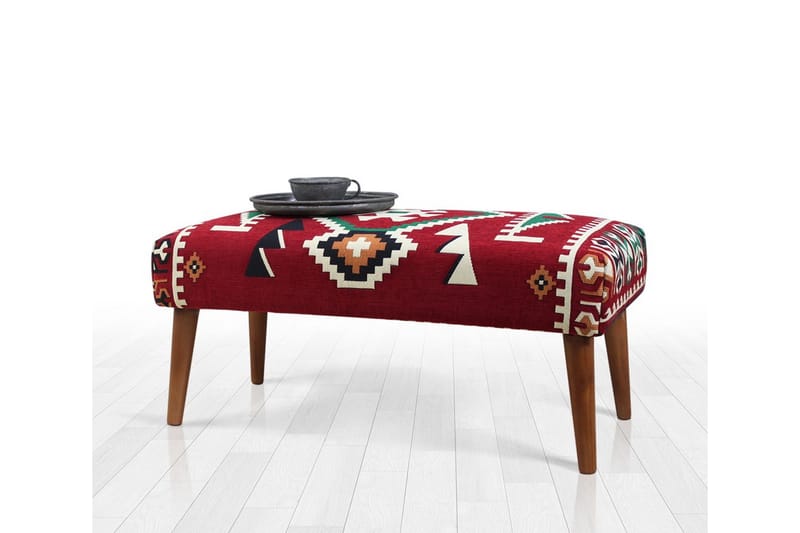 Crossett Sittpuff 91 cm - Röd/Vit - Möbler - Stolar & fåtöljer - Pall & puff - Sittpuff